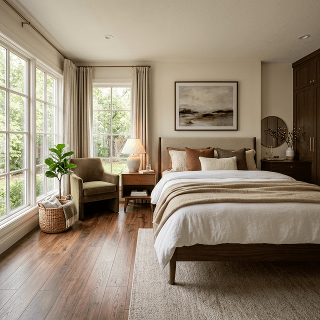 Ambiente com piso laminado